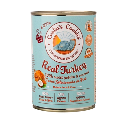 Cookas Cookies Paté Till Hunden Real Turkey 400g